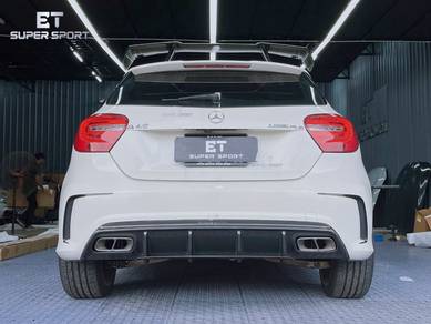 Mercedes W176 Front Lip Side Skirt Diffuser Carbon