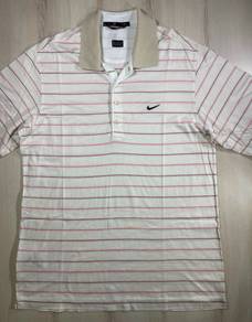 Nike Golf Tiger Wood Stripes Collar Tee #CW Used