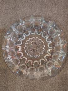 vintage martell heavy glass ashtray