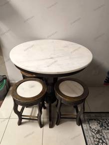 Set Meja Makan Marble