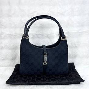 Gucci Navy GG monogram jackie pouch bag