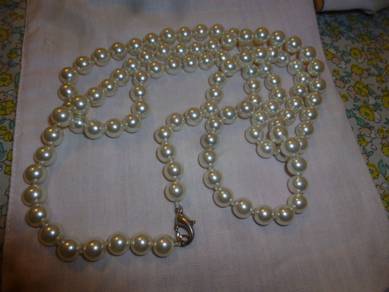 (2nd hand) imitation pearl necklace (wear in long