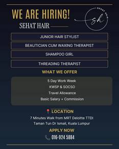 Organic Hair & Beauty Salon Hiring Now