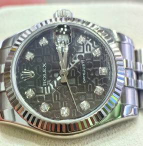 Pre Own Rolex Datejust 178274 Black Diamond Dial
