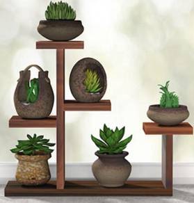 Plant Stand Shelf display decorate flower pot rak
