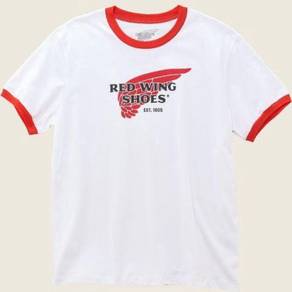 97406 White Red Wing Heritage Ringer T Shirt Logo