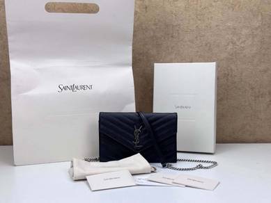 YSL 742920 Cassandre Envelope Chain Wallet