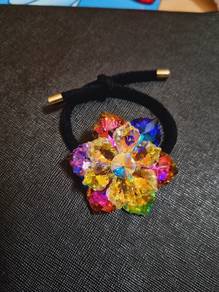 K9 Diamond Bling Bling Big Rose Hair Tie/ Bracelet
