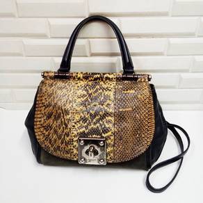 Coach Drifter Snake Embossed Satchel Crossbody
