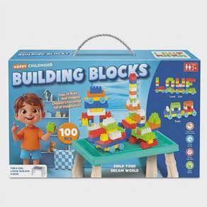 Happy Childhood 100-Piece Building Blocks Set with