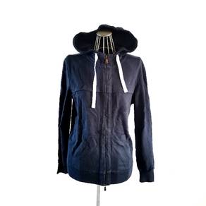 Brooks Brothers Womens Zip Up Navy Blue Hoodie