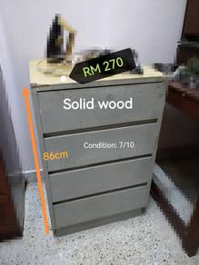 Vintage 4-Drawer Solid Wood Chest