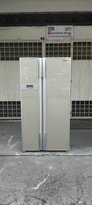 2door fridge side by side jenama Hitachi 605L