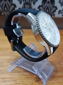 Vintage White Dial Pilot Style Chronograph Watch
