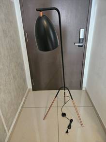 Designer Modern Black and Copper Tripod Floor Lamp