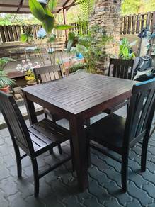 dining tables, meja makan empat kerusi, 4 kerusi 