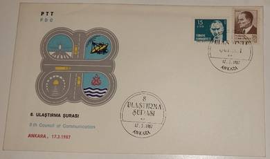 FDC Stamp Turkiye 1987 - Council of Communication