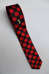 SLIM Apple Red Fruit Cartoon Novelty Neck Tie