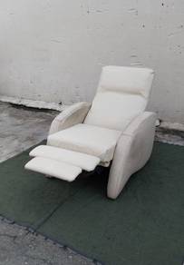 B804 Kerusi Recliner Sofa Chair PU Creamy