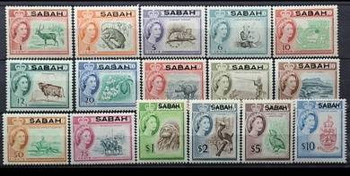 NORTH BORNEO OVERPRINT SABAH 1964 QUEEN Elizabeth