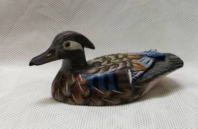 Wood Duck Decoy-Hand Carved & Painted-Vintage Wood