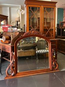 Antique 1900s LARGE VICTORIAN carved OverMANTEL