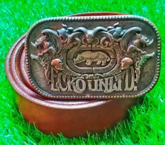 Ecko Unltd Original belt buckle leather strap