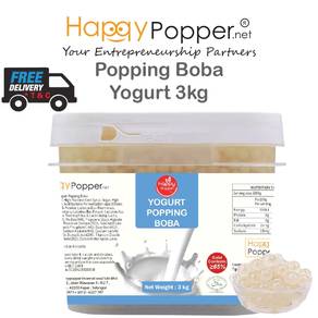 Coating Juice Yogurt Popping Boba Ball Topping 3kg