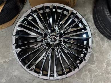 New rim 19x8.5jj Wald toyota alphard black chrome