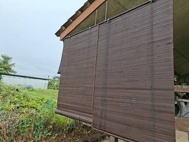 Outdoor wooden blinds