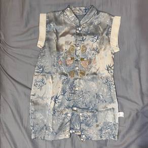 Baby Boy Blue Chinese Romper