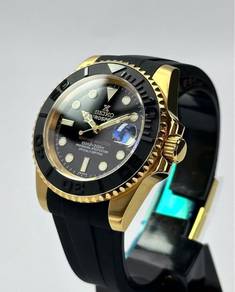 Custom Seiko Mod 40mm Glossy Black MarineMaster Go