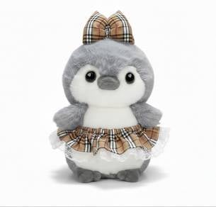23cm Kawaii Fluffy Penguin Ruffled Skirt Plush Toy