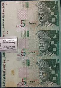 Malaysian 5 Ringgit Banknote Uncirculated