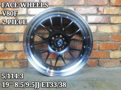 FACE WHEELS 2 PIECE V80F 19INC Vellfire Alphard