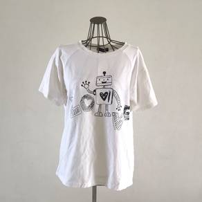 Dolce Gabbana White Love Robot T-shirt