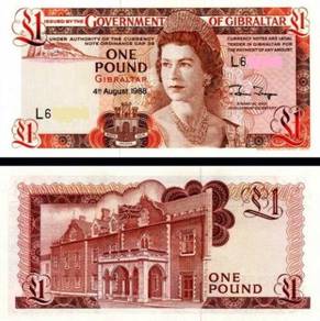 Gibraltar 1 Pound Queen Elizabeth II 1988