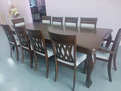 Meja kayu 10 seater like new