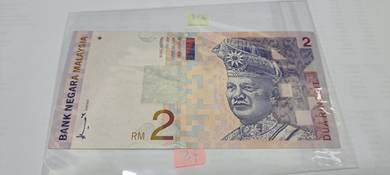 MY RM2 Ringgit Siri 8 1996-98 UNC PREFIX AT
