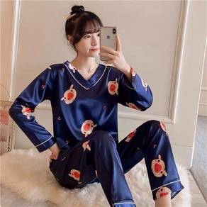 Premium silk pajamas set (top& bottom)