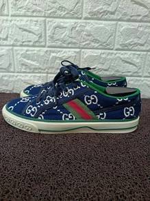 uk8 Gucci Tennis 1977 GG Canvas Low