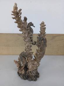 Seahorse & Coral Decorative Sculpture