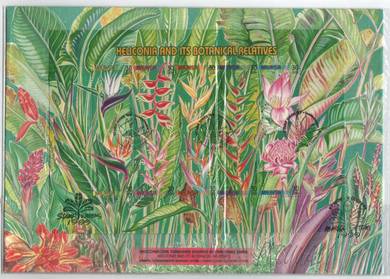 Mint Stamp Heliconia toning Malaysia 1999