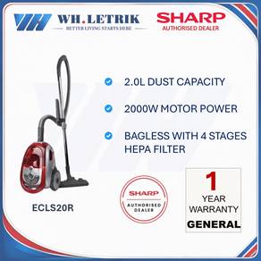 [POWERFUL] Sharp 2000W Bagless Vacuum Cleaner