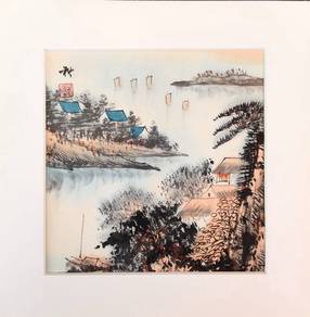 ClearanceRM48 Watercolor Art – Misty River III 🍂