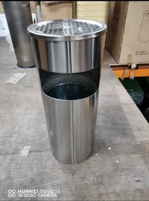 STAINLESS ROUND BIN Tong Sampah