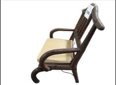 Vintage Indian-Style Wooden Armchair