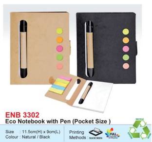 Notebook with pen (pocket size) ENB 3302 ECO