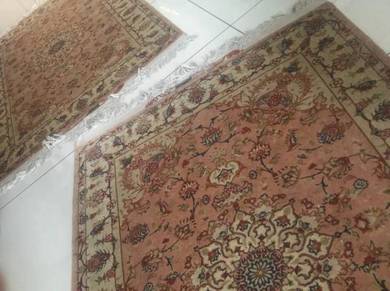 Twin Handmade Silk Persian Carpet Rug