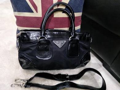 Black PRADA 2 Way Handbag